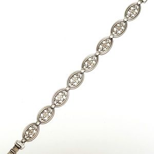 Vintage Sterling Flower Bracelet ca 1950s